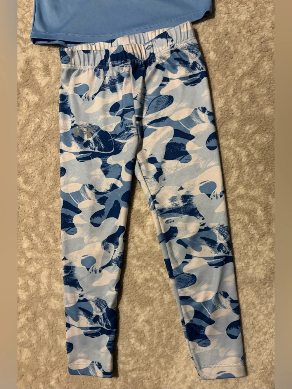 Under Armour long-sleeve top & bottom set star theme w/ blue camo printed pants